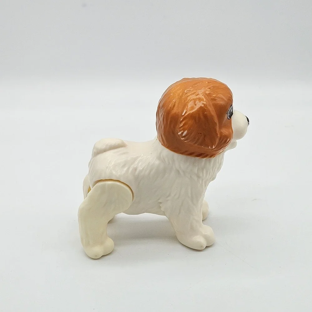 Barbie Doggy Daycare White Dog Puppy Figure Brown Ears Replacement Part Pet Toy